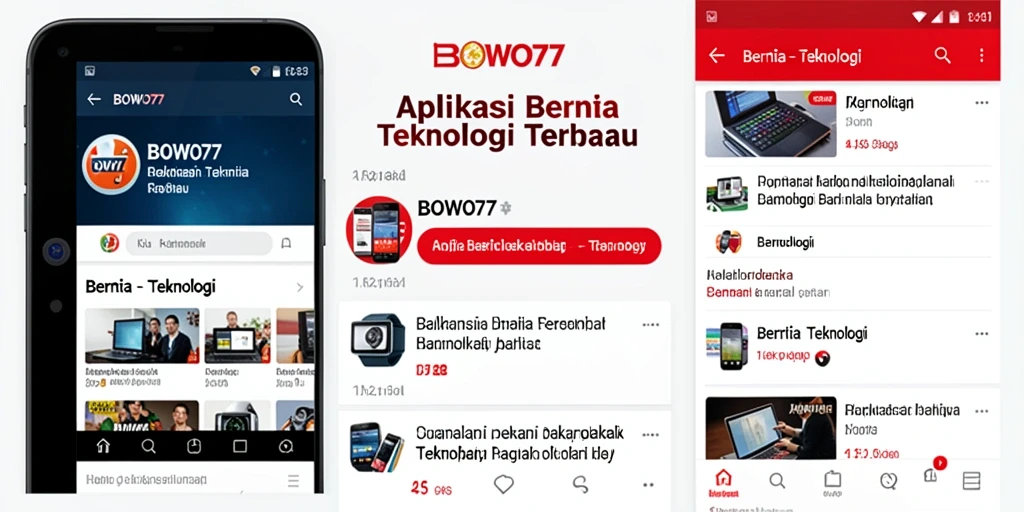 Antarmuka aplikasi BOWO77 yang menarik dan informatif.