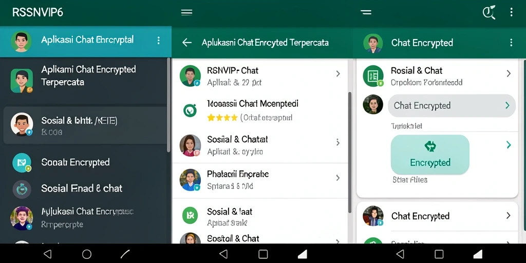 Antarmuka RSNVIP6 yang sederhana dan modern untuk Chat Encrypted.